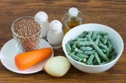 название картинки Гречка с фасолью стручковой