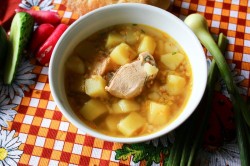 название картинки Суп из гречи с курицей