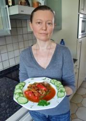 Рагу из грибов и болгарского перца