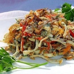 Грибной салат строчки с тыквенным маслом