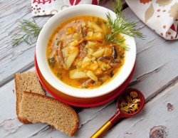 Грибной суп из сушеных белых грибов