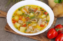 Грибной суп из вешенок