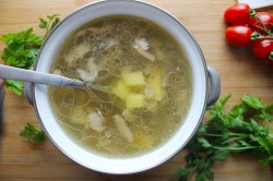 Грибной суп из вешенок