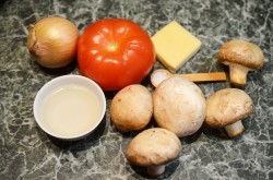 Грибы с сыром и помидорами в духовке