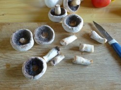 Грибы с сыром томатами в духовке