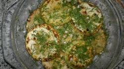 название картинки Жареные кабачки кружочками с укропом и чесноком