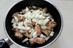 название картинки Жареное мясо на сковороде