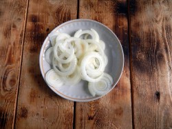 название картинки Жареное мясо с луком на сковороде