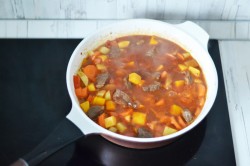 Жаркое в тыкве в духовке с мясом - шаг 13