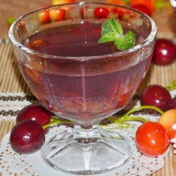 Желе вишневое на воде с желатином