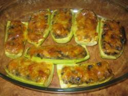 название картинки Кабачков в духовке с фаршем и грибами