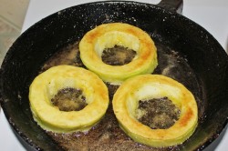 Кабачки фаршированные грибами в духовке