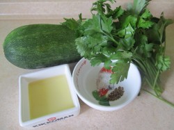 Кабачки на гриле с оливковым маслом с петрушкой