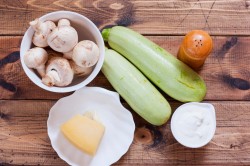 Кабачки с грибами запеченные в духовке