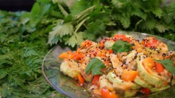 Жареные кабачки с томатами и болгарским перцем - шаг 9 Жареные кабачки с томатами и болгарским перцем - шаг 9