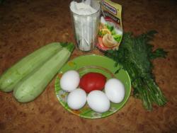 название картинки Кабачковый торт с помидорами и чесноком