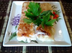 название картинки Каннеллони под соусом бешамель с рикоттой и шпинатом