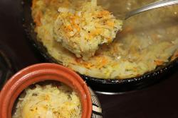 Тушеная капуста со сметаной