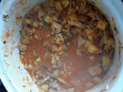 Капуста тушеная с картошкой, томатной пастой и свининой - шаг 13