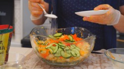 Капустный салат с болгарским перцем по-корейски