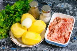 название картинки Картофель фаршированный фаршем в духовке