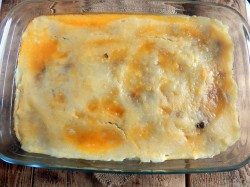 название картинки Картофельная запеканка с фаршем и грибами