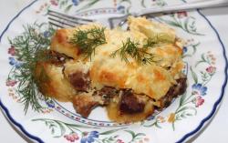 название картинки Говяжья печень с картошкой и сыром в духовке
