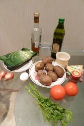 Картофельно-фасолевый салат с анчоусами - шаг 1 Картофельно-фасолевый салат с анчоусами - шаг 1