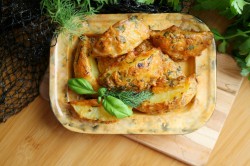 название картинки Картофельные дольки с сыром в духовке