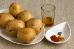 название картинки Картофельные дольки запеченные в духовке