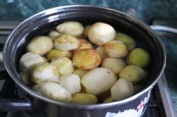 Картофельные колбаски с ветчиной