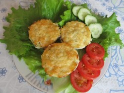 Картофельные котлеты с фаршем, сыром