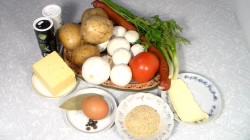 название картинки Картофельные тарталетки с грибами салат