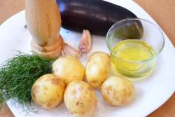 Картошка чеснок баклажаны