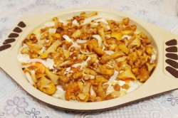 Картошка по французски с грибами лисичками в духовке