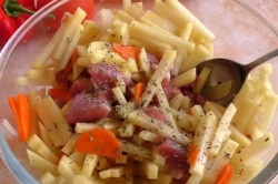название картинки Картошка с мясом в микроволновке