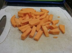 Картошка с тыквой на растительном масле