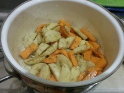 Картошка с тыквой на растительном масле