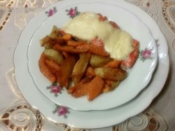 Картошка с тыквой на растительном масле