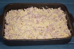 Картошка с ветчиной и сыром в духовке