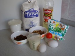 Кекс ореховый на сметане и кефире - шаг 1 Кекс ореховый на сметане и кефире - шаг 1