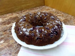 название картинки Кекс с замороженной вишней на простокваше