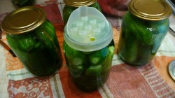 название картинки Кисло-сладкие огурцы на зиму в банках без уксуса