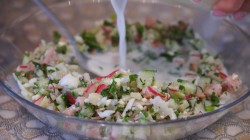 название картинки Классическая окрошка по Сибирски с ветчиной