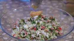 название картинки Классическая окрошка по Сибирски с ветчиной