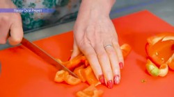 название картинки тыквенный суп-пюре с болгарским перцем и сливками