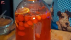 название картинки Компот из клубники, лимона и мяты на зиму