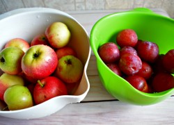 название картинки Компот из яблок и слив на зиму