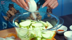 название картинки Корейский салат из кабачков и моркови