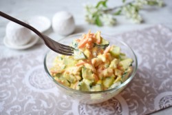 название картинки Салат курица корейская морковь свежий огурец